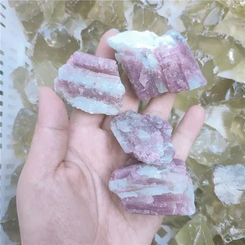 1 бр. натурален кристал, необработени лечебни камъни Рейки, розов турмалин, необработени минерали, скъпоценни камъни за декорация на дома