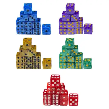 10шт 6-страничен набор от кубчета за изучаване на математика Играчки за парти Слот кубчета 16 мм Кубчета за парти
