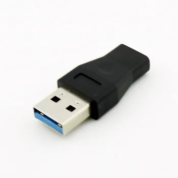 1x USB 3.1 Type-C Женски USB 3.0 штекерному адаптер за карта с памет, USB 3.1 Type C към USB 3.0 Адаптер на порта Type A Черен