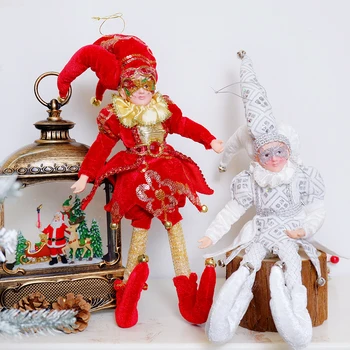 ABXMAS кукла-фея, играчка-клоун, Коледни висящи орнаменти, декорация, десктоп подвесное украса, Навидад, коледни подаръци за Деца