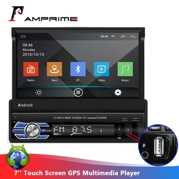 AMPrime Android 1din Радиото в автомобила Авторадио 7 