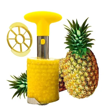 А пробовземното за ананас от неръждаема стомана, лесен за употреба, за почистване на ананас, за нарязване на плодове, за нарязване на ядрото, кухненски инструменти
