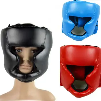 Боксовия каска за бойни изкуства ММА, изкуствена кожа, шапка, Защита за главата, Аксесоари За фитнес