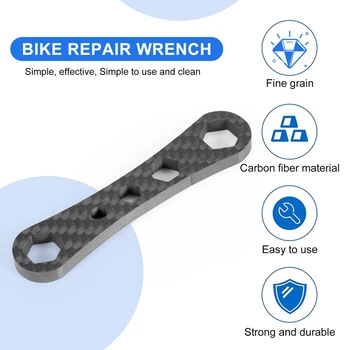 Велосипеден ключ от въглеродни влакна 4 6 8 10 11 мм Шестограмен инструмент за ремонт на велосипеди Brompton МТБ Road Bike
