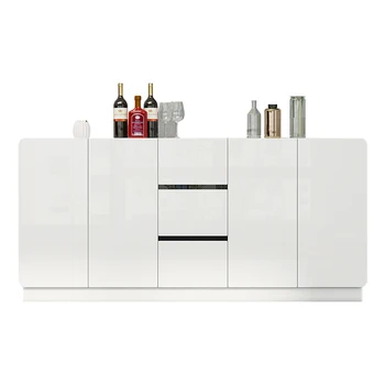 ГГ Ултратънък сервант в кремовом стил, вино кабинет, модерен минималистичен шкаф за хол