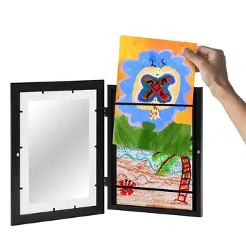 Детска художествена рамка с магнитна предната открита замяна на детска рамка за плакат, снимки, рисунки, картини, аксесоари за дома