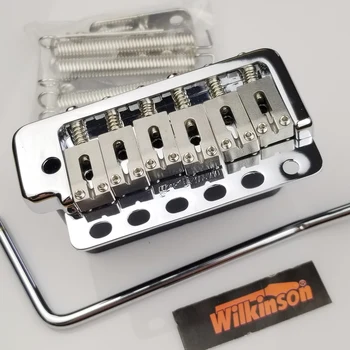 Електрическа китара Wilkinson WVP6 Chrome silver ST система Тремоло Bridge + Седло от неръждаема стомана, производство на Корейски
