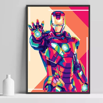 Железния Човек е Супергерой на Марвел Платно Картина, Плакат Начало Декор Печат Върху Платно Стенно Изкуство Куадрос за Спални Печат Върху Платно Арт Декор