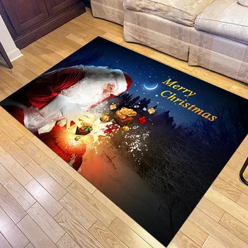 Коледен килим Подложка за журнального масата в хола, Прикроватное украса за спални, шарени одеяло, килимче за дивана, подложка за влизане, подарък за Нова година