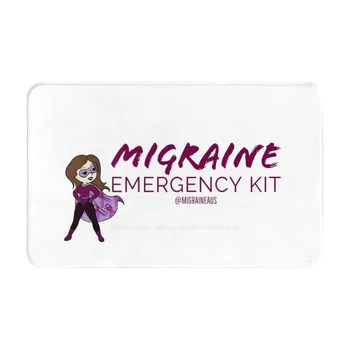 Комплект за спешна помощ при мигрена (Герой) 3D Стоки за дома, черга, килим пътека за краката, Мигрена, Австралия, Осъзнаване на мигрена