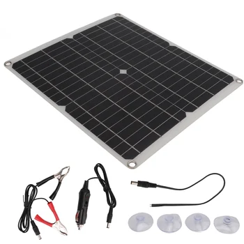 Комплект слънчеви панели, високо водоустойчив комплект слънчеви батерии с мощност 25 W за активен отдих, за преносими компютри, мобилни източници на енергия