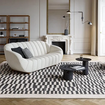 Модерни минималистичные килими за хол, светъл декор спални, плюшени килими, класически пъстро килимче за пода, пухкав мек килим за хол