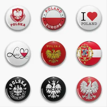 Полша, красиви брошки, персонализирани подаръци, Яка, Дрехи, Метални игли, Икона, на Ревера