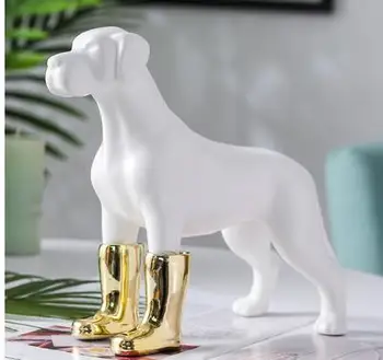 Пудел, керамични куче, меки украса в скандинавски стил, мебели за дома, домашни занаяти за животните
