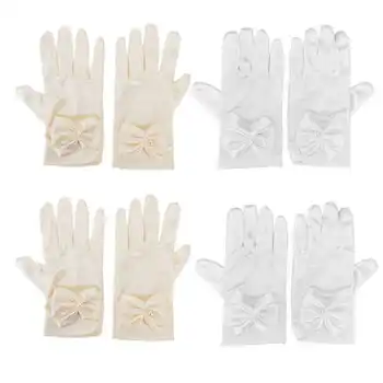 Сатенени ръкавици, безопасни стрейчевые изискан 2 комплекта, универсални сатенени ръкавици за момичета, елегантни ръкавици за сватби, партита за специален повод