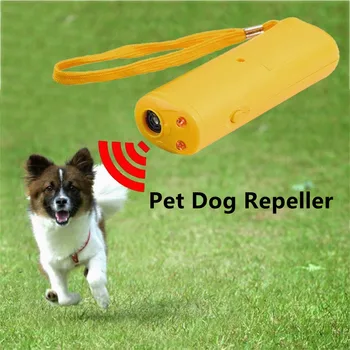 Устройство за възпиране на кучета, 3 В 1, led ултразвукови репеленти за дресура на кучета, Устройство против лай със светкавица, ръчен свирка на открито