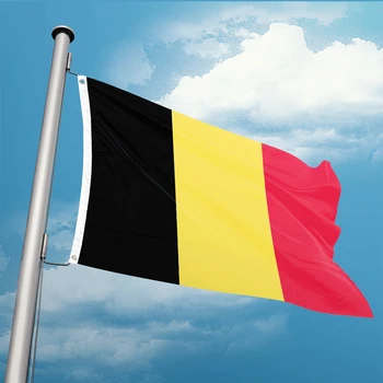 Флаг Белгия Национален банер 3 фута x 5 фута Полиестер материал Flying150* 90 см Потребителски страни по целия свят По целия свят на открито