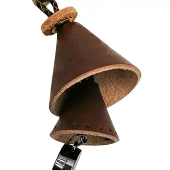 Чанта-камбанка с пайети за стръв с дупка за куката с катарама за риболов, Здрава пътна универсална ретро-компактен закачалка за стръв от изкуствена кожа
